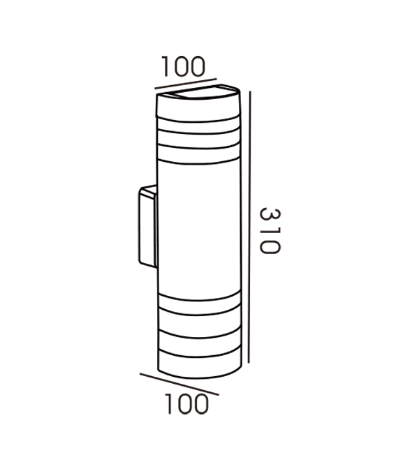 Duplex caput Striata Semi-Circularis Murum Lampadis HR60176 Duplex caput Striata Semi-Circularis Murum Lampadis HR60176