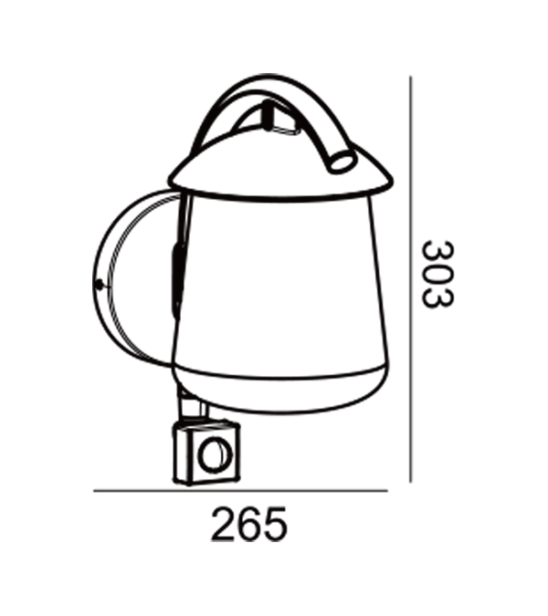 Psittacus Subjicite Flat Top Vitreum Inductionem Muri Lampadis HR60673S Psittacus Subjicite Flat Top Vitreum Inductionem Muri Lampadis HR60673S