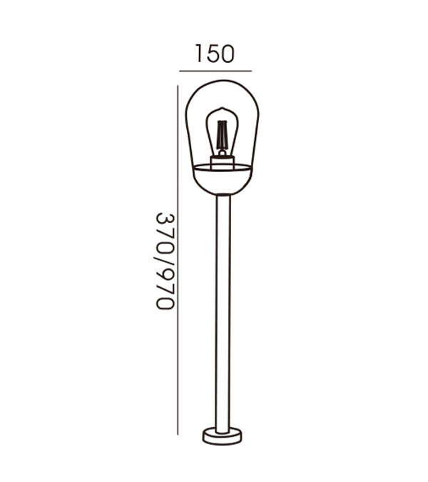 150 Rocket Head Glass Tectae Garden Lumina HR60111-970 150 Rocket Head Glass Tectae Garden Lumina HR60111-970
