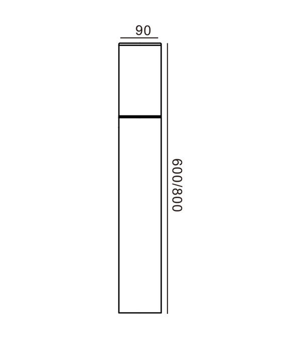 Smoky Grey Cylindrical Garden Luminaria HR60465-800 Smoky Grey Cylindrical Garden Luminaria HR60465-800