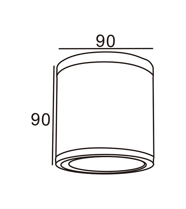 90 GU10 Aluminium Cylinder Teiling Light HR10201 90 GU10 Aluminium Cylinder Teiling Light HR10201