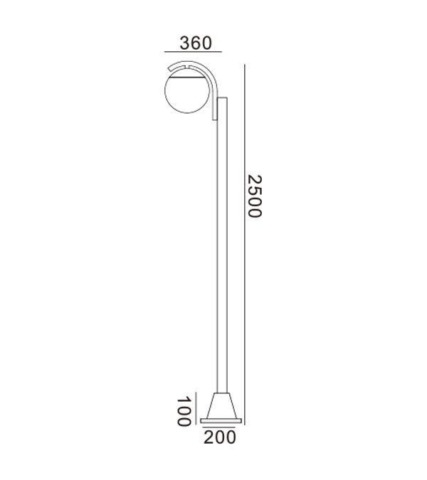 Unius Head Round Garden Light HR60692 Unius Head Round Garden Light HR60692